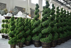 150cm 125cm Hauteur En Plein Air Bonsaï Artificiel <span class=keywords><strong>Buis</strong></span> Triple <span class=keywords><strong>Boule</strong></span> En Forme <span class=keywords><strong>De</strong></span> Plantes Artificielles Topiaire Arbres UV Rated Plantes En Pot - Product Image 5
