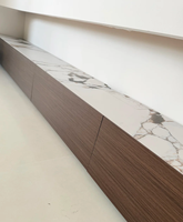 Meuble TV moderne sur mesure, console multimédia avec rangement, mobilier de salon, usine OEM ODM