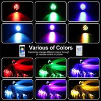 Lumière LED ciel étoilé pour voiture avec câble à fibres optiques, RGB, contrôle par application, commande vocale et télécommande pour éclairage d'ambiance automobile