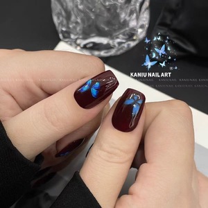 Autocollants pour ongles Blue Butterfly Summer French-Flair, décoration d'ongles en PVC haut de gamme, rêveuse et séduisante - Product Image 3