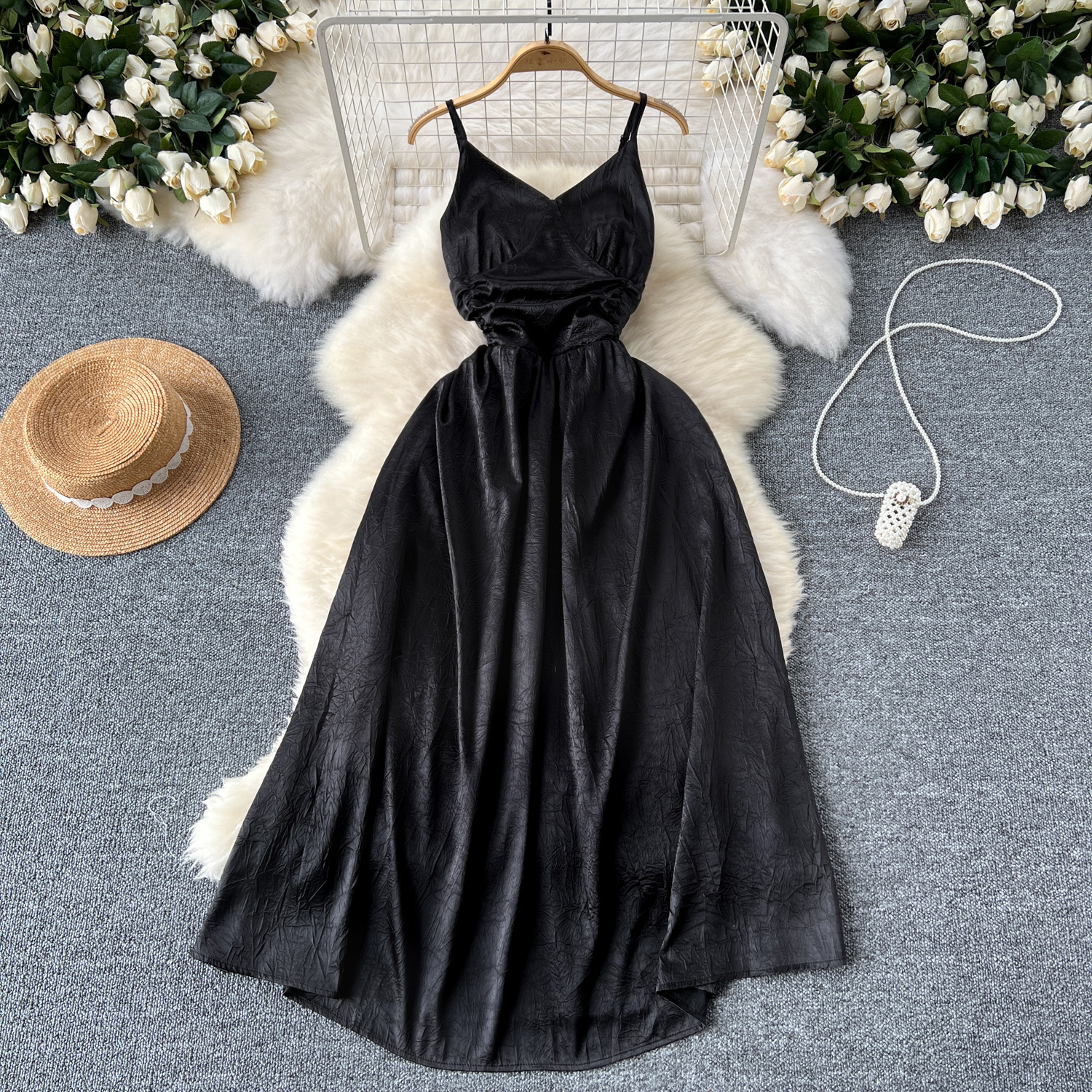 Summer Vintage Tunic Pleated for Women Sleeveless Backless Lace Dress  Black| Alibaba.com