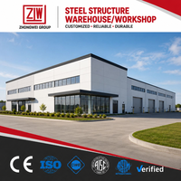 ZW China Fabricación de Naves Industriales Prefabricadas Modernas de Alta Resistencia, Estructura de Acero Galvanizado en Caliente, Certificación ISO 9001
