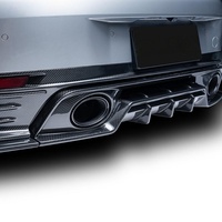 Diffuseur arrière en fibre de carbone sèche style PK pour Porsche 992.2 – Amélioration du look du pare-chocs arrière