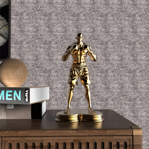 Trofei Personalizzati in Resina Dorata per Souvenir e Celebrazioni Premiali, Trofeo Campionato di Boxe - Product Image 1