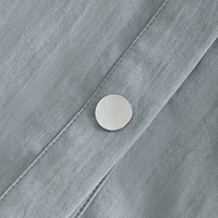 Robe en jean décontractée bleue à volants, personnalisée OEM, 2024, à manches courtes boutonnées, longue, pour femmes