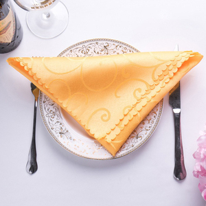 Servilletas de Mesa Personalizadas con Diseño Floral en Jacquard de Poliéster Rosa Borgoña para Bodas, Fiestas, Hoteles y Restaurantes, Venta al Por Mayor - Product Image 4