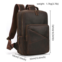 Mode élégante et populaire sacoche pour ordinateur portable Sacs d'école pour hommes en cuir véritable Sacs à dos pour ordinateur portable