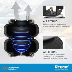 RETRUE リアエアバッグサスペンションキット 2007-2018 シボレー シルバラード 1500 GMC 1500-牽引 5000ポンド積載 レベリング 中国製 - Product Image 5