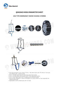 HIDEA chaîne à neige de voiture anti-dérapant forte traction installation rapide chaîne à neige d'urgence en acier allié <span class=keywords><strong>ZGE</strong></span> - Product Image 3