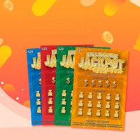 Cartes à gratter personnalisées en couleur, billets de loterie à gratter, cartes à gratter gagnantes avec date variable