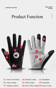 Sarung Tangan Sepeda Layar Sentuh Gel Jari Panjang untuk Olahraga Bersepeda MTB dan Balap Sepeda Jalan - Product Image 3