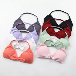 Soutien-gorge de sport à bretelles fines pour femme, haut de sport à bretelles fines, soutien-gorge de sport sans couture, soutien-gorge de sport push-up, débardeur de yoga - Product Image 1
