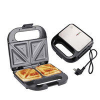 Haute qualité 2 tranches Sandwich Maker détachable gaufrier électrique antiadhésif grille-pain 3 en 1 prix d'usine à vendre