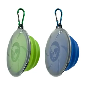 Yeni Tasarım Çevre Dostu Toptan TPE Katlanabilir Köpek Mama Kabı Plastik Kapaklı Seyahat Kamp Evcil Hayvan Kabı - Product Image 1