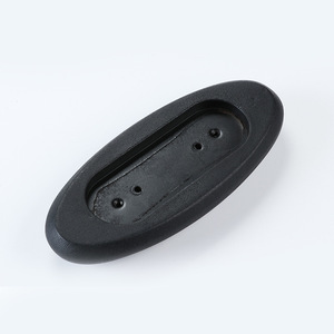 Coussinets pour pieds de chaise 225x95mm en polyuréthane noir, coussinets d'ameublement anti-choc - Product Image 3
