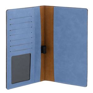 Soporte de libro de <span class=keywords><strong>cheques</strong></span> de polipiel con láser en blanco personalizado, <span class=keywords><strong>regalo</strong></span> de viaje portátil, fundas de chequera de piel sintética delgadas con portalápices - Product Image 4