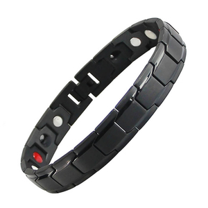 Pulsera Magnética de Acero de Titanio para Hombre, Terapia de Energía, Oro de 24K, 4 en 1, Elementos Bio Magnéticos, Pulsera Magnética para el Alivio del Dolor - Product Image 3