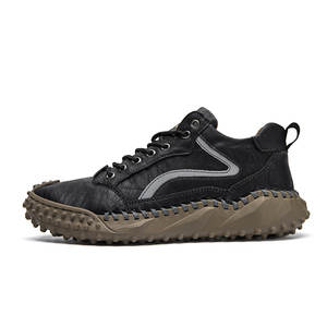 Chaussures décontractées rétro pour hommes grandes tailles, collection automne-hiver, baskets colorées à semelle épaisse pour jeunes, design tendance à lacets - Product Image 1