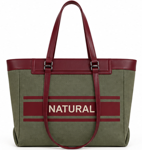 Bolsa de Mano Grande de Lona con Estampado de Algodón Estilo Inglés para Mujer, Ideal para la Playa y Compras, para Todas las Temporadas - Product Image 1