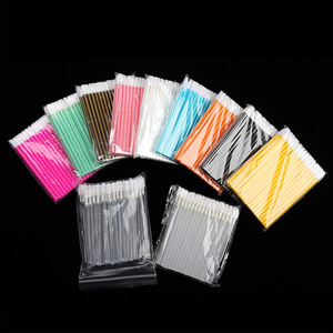50pcs Flocking Hollow <b>Holder</b> Brush Disposable Lip Scrub Eyeshadow Lash Tint <b>Makeup</b> Applicator - Product Image 1