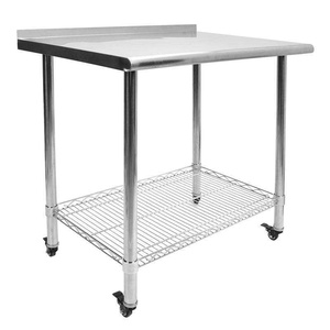 Honglu Usine Directe Vente En Acier Inoxydable Établi Roulettes Réglables NSF Approuvé pour Cuisine Exploitation Hôtels Restaurants - Product Image 1