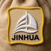 Patch brodé chenille personnalisé 3D avec nom de marque de mode, écologique, pour chapeaux, petite taille, coloré, thermocollant