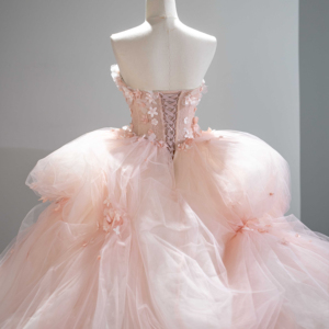 Robes de bal à volants avec fleurs 3D et dos lacé en dentelle, pour soirées formelles, Sfy221 - Product Image 6