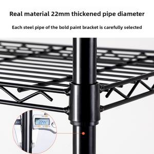 منظم ملابس عصري من المعدن وقماش أكسفورد، سهل التجميع، رفوف تخزين للخزانة مع أقسام جانبية محمولة للتعليق - Product Image 2