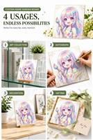 Papan Shikishi Anime SZ Custom dengan Tepi Emas, Papan Seni Holografik, Karakter Manga, Dekorasi Dinding Koleksi, Hadiah