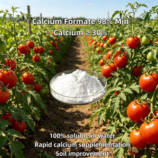 Agricultural Grade Calcium Formate 98% 99% Powder Water Soluble Organic Calcium Fertilizer Prevent Blossom End Rot for Tomato