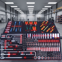Ensemble d'outils en mousse EVA 718 pièces, clé à douille professionnelle combinée avec accessoires à cliquet et équipement de réparation, outil portable