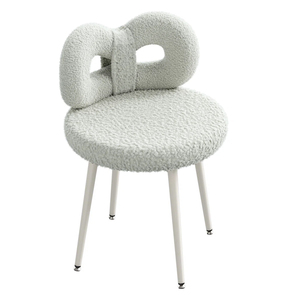 Silla de Peluche Rosa con Doble Anillo y Patas Blancas JIAMEIJIA - Venta al por Mayor OEM ODM - Product Image 3