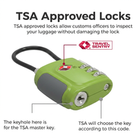 Premium TSA542 Flexible Cable Combination Lock for Security Suitcase Travel Bag Backpack Anti-theft Padlock