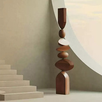 ML-WD051 Sculpture d'art gravée écologique, style folk moderne, personnalisée, à poser sur étagère, pour la décoration d'entrée de maison, accessoires de luxe pour hôtels