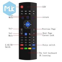 Control Remoto Inalámbrico MLK MX3 Air Mouse Universal 2.4G con Voz para TV/Box/IPTV/HTPC/Xbox