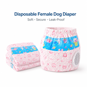 Couches jetables super absorbantes et anti-fuites pour femelles chiennes, culottes hygiéniques ajustables pour animaux de compagnie, vente en gros OEM - Product Image 1