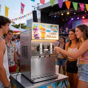 Petite machine à faire fondre la neige de comptoir, distributeur de smoothies aux fruits frais pour événements et fêtes avec systèmes de paiement intelligents - Product Image 5