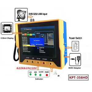 Détecteur de signal satellite numérique DVB-S2 3,5 pouces, compatible <span class=keywords><strong>MP4</strong></span> <span class=keywords><strong>HEVC</strong></span> H.265 - Product Image 1