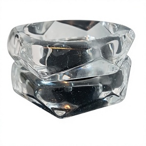 Bracelet jonc en résine artistique transparente au design élégant, magnifique bijou fantaisie naturel à facettes, modèle de Noël, vente en gros pour femme - Product Image 4