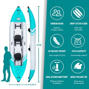 Canoë de pêche pliable gonflable pour 2 personnes à bas prix, kayak gonflable à vendre 1. Kayak gonflable - Product Image 3