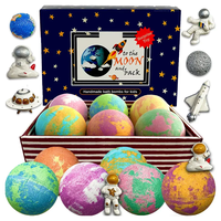 Bombes de bain pour enfants avec des jouets surprise à l'intérieur, ingrédients 100% naturels, emballage en boîte cadeau