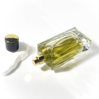 Flacon de parfum vide en verre transparent rectangulaire unique de 100 ml pour huiles essentielles, atomiseur de parfum, vaporisateurs, flacon de parfum de luxe