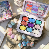 Palette de 9 couleurs personnalisée sous marque privée – Gel sculptant crémeux semi-solide sans résidu pour moulage