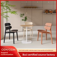 Chaise de salle à manger nordique avec dossier en plastique épaissi pour petit appartement, idéale pour café et salon de thé, non pliable