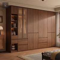 Armoire de chambre à coucher moderne de style XINGRUO avec portes à panneaux tissés, taille personnalisée OEM