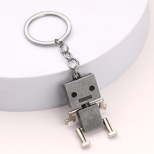 Porte-clés Robot Vintage en Gros, Pendentif Métallique Articulé, Bijou Cadeau pour Homme Femme, Accessoires Clés - Product Image 5