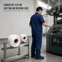 Filament continu FDY 100 % polyester 330D/10F à base fendue, directement de l'usine, pour ruban élastique et sangle recouverte