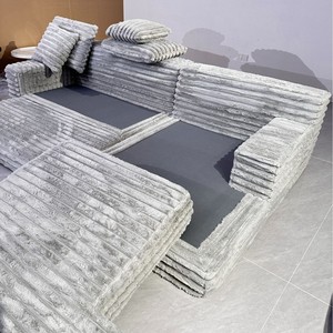 Divano Letto Sezionale in Tessuto Compresso Gigante, Design Moderno Pieghevole e Staccabile con Schiuma ad Alta Densità per Uso Domestico - Product Image 4