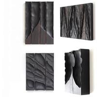 Revêtement mural en bois massif 3D fait main, sur mesure, insonorisant, pour salle à manger, décoration intérieure
