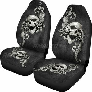 Housse de siège de voiture universelle avec imprimé crâne 3D, protection de siège avant, coussin de siège, couverture complète pour la plupart des voitures, accessoires de voiture SUV, 1/2 pièce - Product Image 6